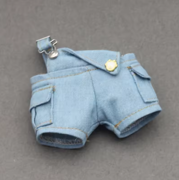 15/17cm Labubu Doll Camouflage Suit Set Stylish Shirts with Color Match Jeans for Ropa Labubu Accessories