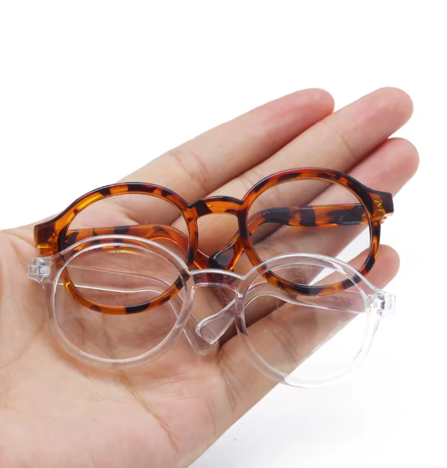 6.5cm Transparent Plastic Glasses for 1/8 1/6 1/3 1/4 BJD for Labubu MSD SD Plush for EXO Doll Sunglasses