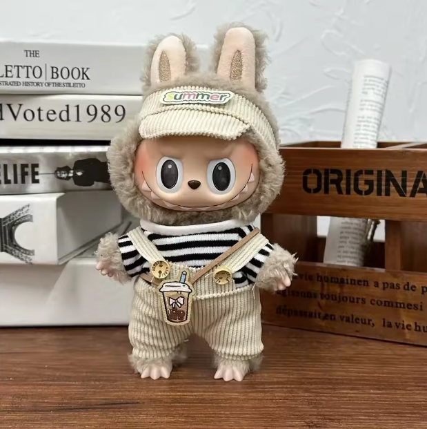 17cm Labubu Doll Capybara Costume Suit V1 V2 V3 Clothes Set Plush Toy Outfit Accessories (No Doll)