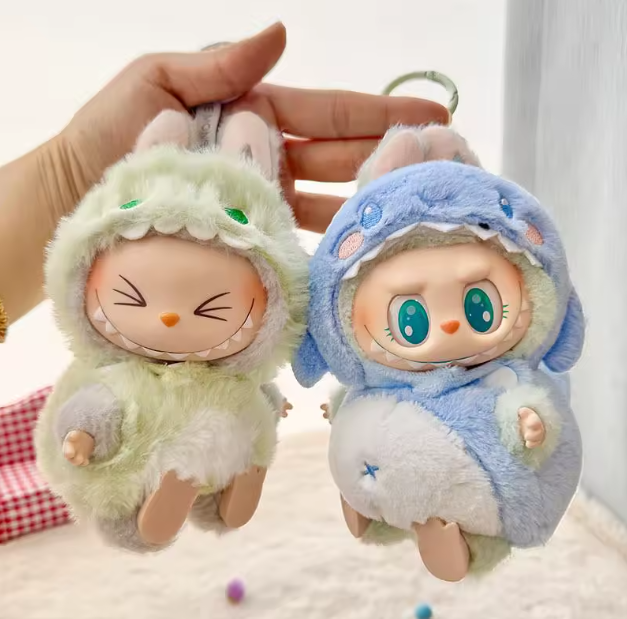 Accessories For 15-17cm Labubu pendant sitting baby shark bee dinosaur cute Dolls Accessories Cute Decoration Little Clothes (No Doll)
