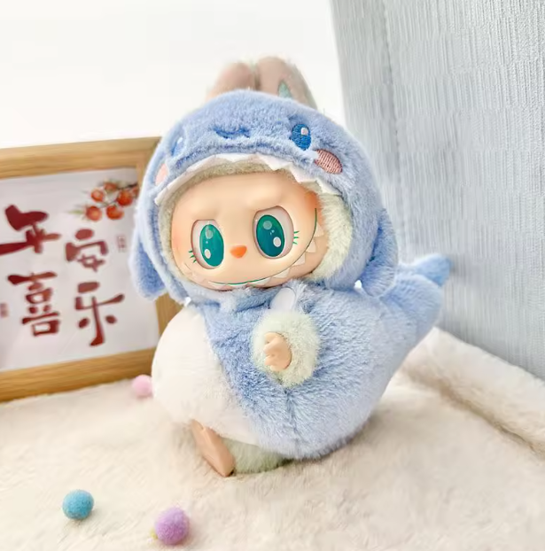 Accessories For 15-17cm Labubu pendant sitting baby shark bee dinosaur cute Dolls Accessories Cute Decoration Little Clothes (No Doll)