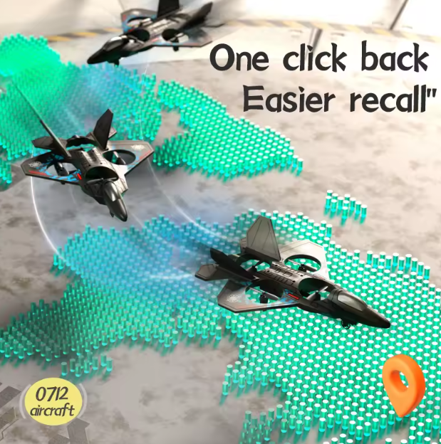 L0712 RC Plane 2.4G Remote Control Aircraft Gravity Sensing Helicopter Glider with Light EPP Foam Fighters for Boys Children