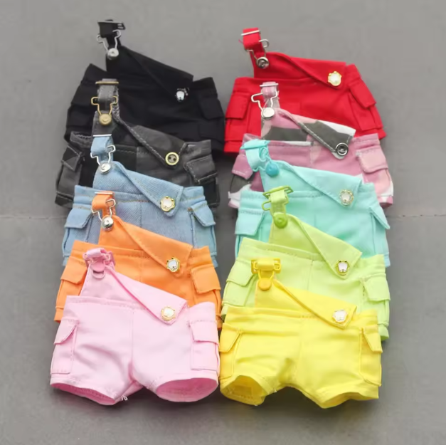 15/17cm Labubu Doll Camouflage Suit Set Stylish Shirts with Color Match Jeans for Ropa Labubu Accessories