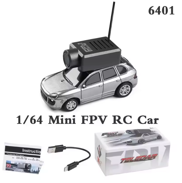 WLtoys 6401 Mini RC Camera Car 1:64 Mobile APP HD Wifi 2.4G Remote Control Electric Racing Trunk Porsche Vehicle Toys Kids Gift