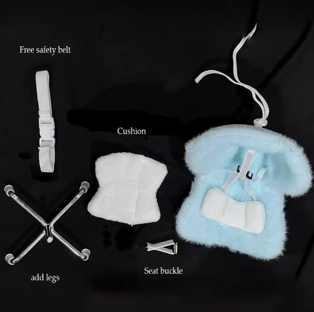 Labubu Car Doll Safety Seat for 17cm Chair Model for Labubu Car Seat Outlet Decor for Labubu Doll Car Interior Styling