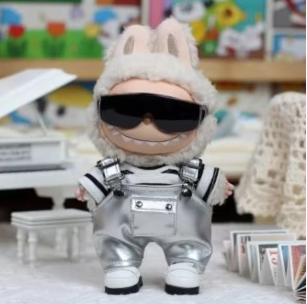 15/17cm Labubu Doll Camouflage Suit Set Stylish Shirts with Color Match Jeans for Ropa Labubu Accessories