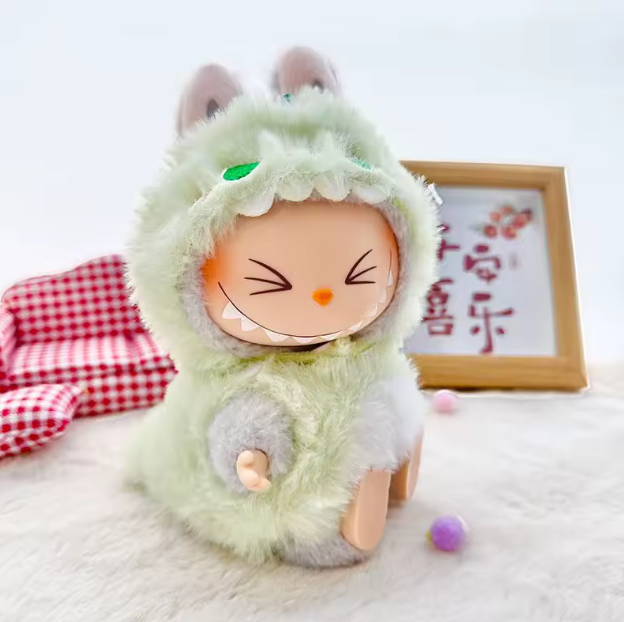Accessories For 15-17cm Labubu pendant sitting baby shark bee dinosaur cute Dolls Accessories Cute Decoration Little Clothes (No Doll)