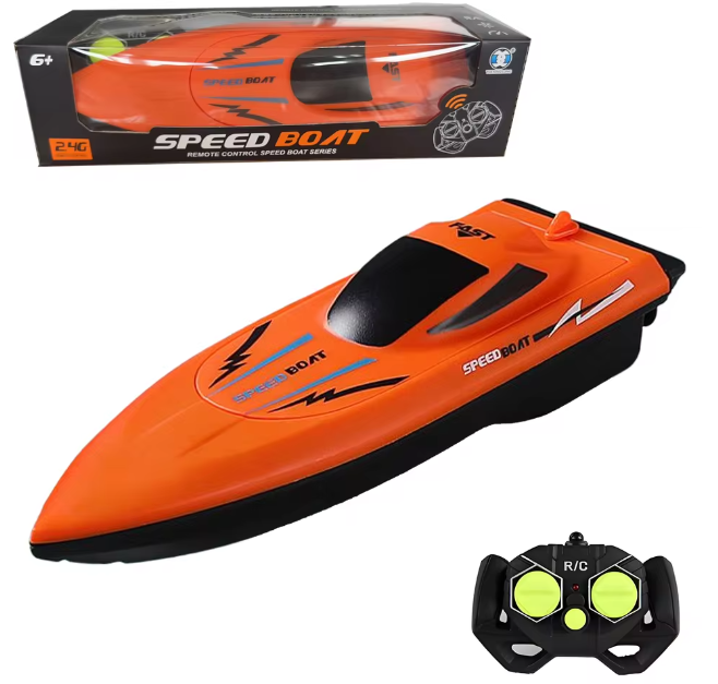 Kids' Waterproof & Ultra-Fast Remote Control Boat, Lightweight RC Water Racer for Pool Fun Toys Ideal Birthday Gift for Children