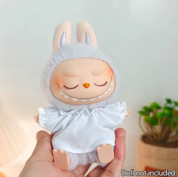 Accessories For 15-17cm Labubu pendant sitting baby shark bee dinosaur cute Dolls Accessories Cute Decoration Little Clothes (No Doll)