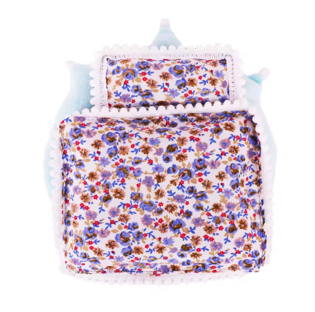 17cm Mini Doll's Accessories Set For Labubu Doll Pop 3Pcs/Set Bed+Quilt+Pillow Pajamas Sleeping Bag Dollhouse Gift,Girl's Toys