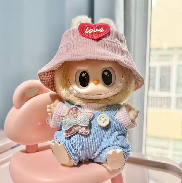 For 17cm 3.0 Ropa Labubu V1 V2 V3 outfit clothes Time to chill doll clothes for labubu II Doll cute clothes
