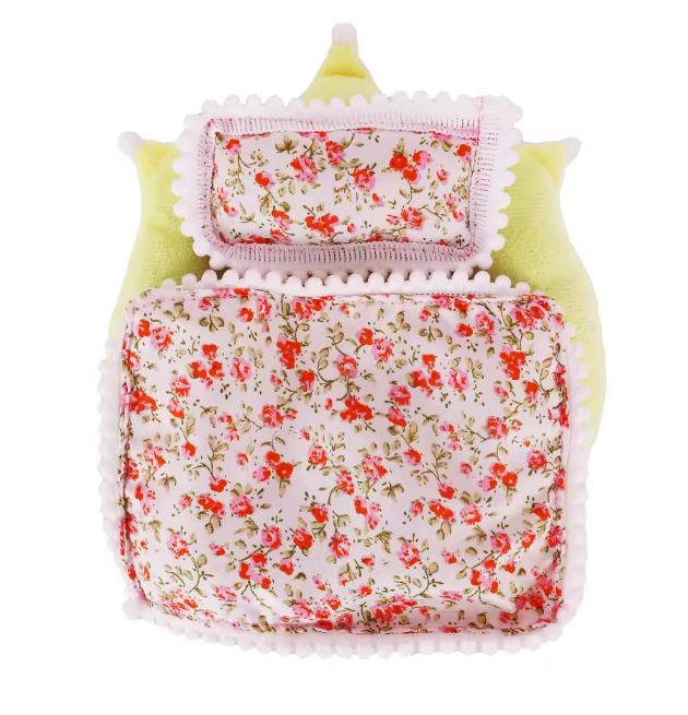 17cm Mini Doll's Accessories Set For Labubu Doll Pop 3Pcs/Set Bed+Quilt+Pillow Pajamas Sleeping Bag Dollhouse Gift,Girl's Toys