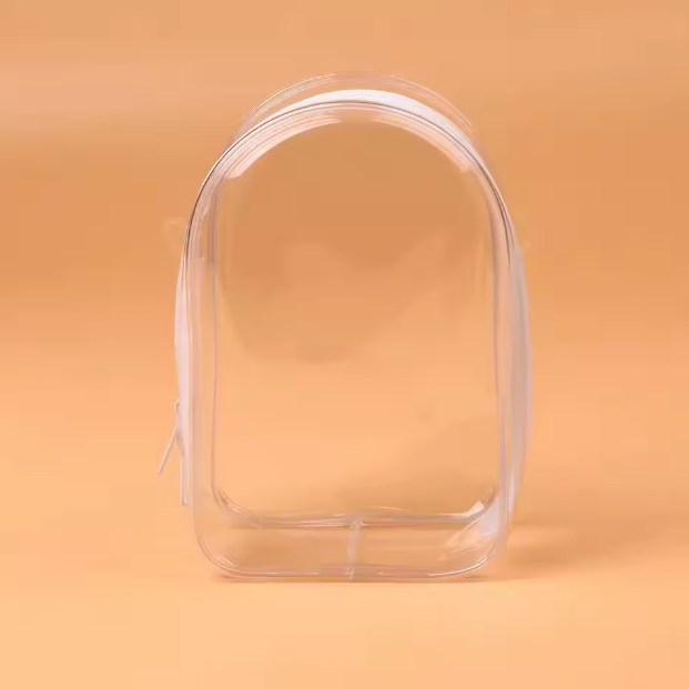 For 15cm Labubu v2 sitting party cotton doll crossbody pain bag pvc storage bag hairball Dolls Display Bag (No dolls)