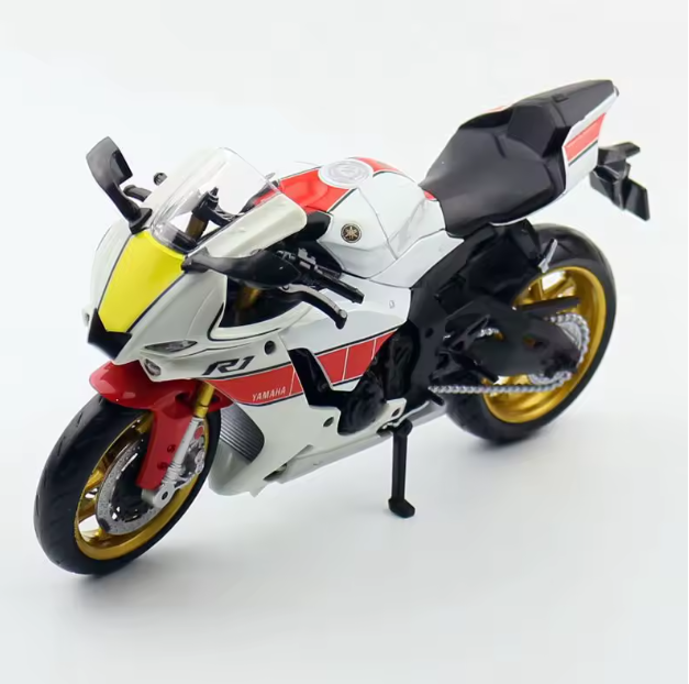 1/12 Scale Yamaha YZF-R1M Motorcycle Model Toy Alloy Diecast Simulation Models Motor Cycle Collection Decoration Boys Toys Gifts