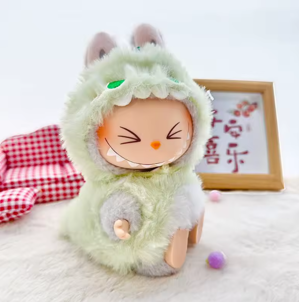 Accessories For 15-17cm Labubu pendant sitting baby shark bee dinosaur cute Dolls Accessories Cute Decoration Little Clothes (No Doll)