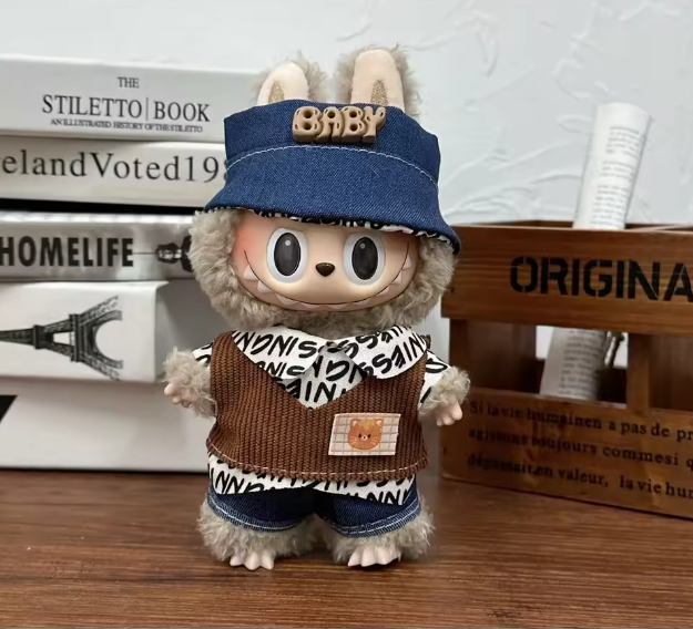 17cm Labubu Doll Capybara Costume Suit V1 V2 V3 Clothes Set Plush Toy Outfit Accessories (No Doll)