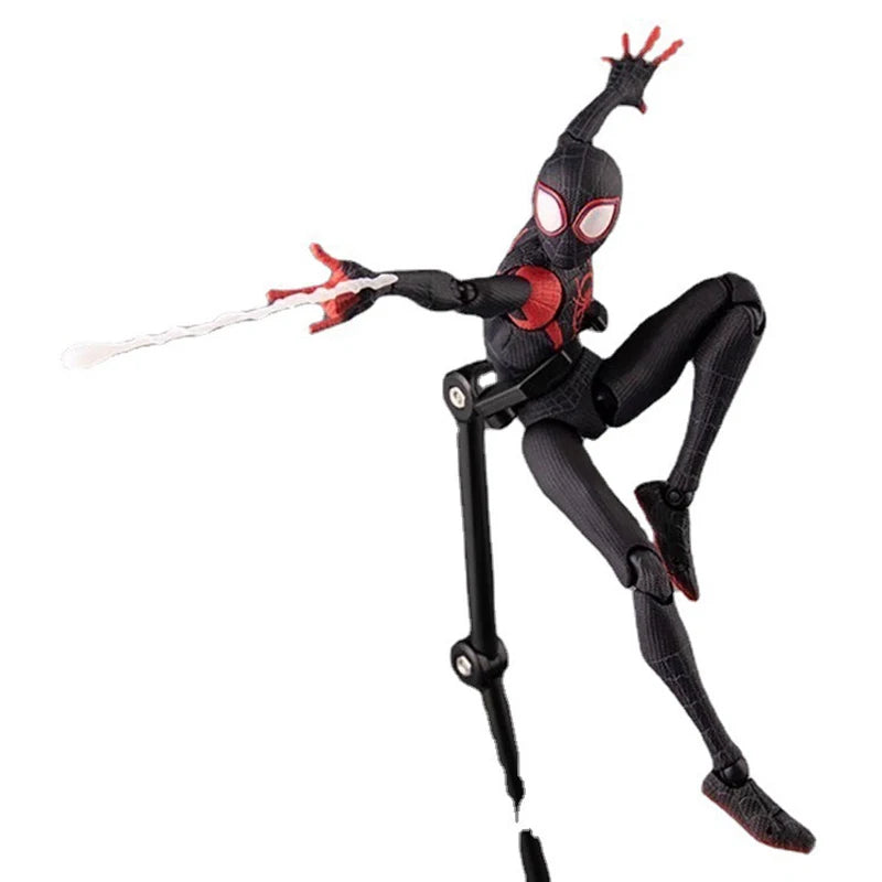 EZ Miles Morales Spider Man Action figures 15cm Multi-Accessories Super Hero Spiderman Movable Statues Model Collectible Ornaments