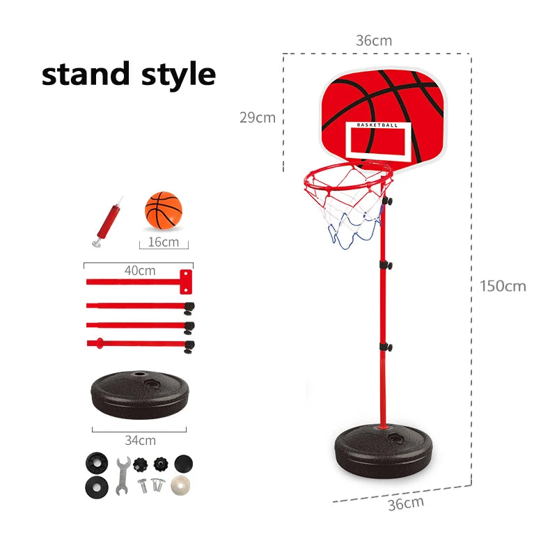 EZ Toddler Adjustable Basketball Hoop 63-150CM Stand Rack for Kids Baby Outdoor Indoor Ball Sport Backboard Rim Shoot Children Toy