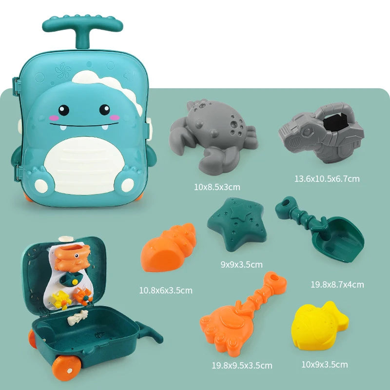 EZ Kids Beach Toys Baby Beach Play Toys Sandbox Kit Summer Toys Beach Accessories Sand Water Game Tools Bath Toy For Baby