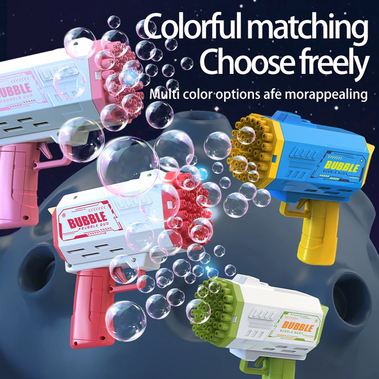 EZ 40 Hole Children's Bubble Gun Continuously Bubbles Outdoor Birthday Wedding (Excluding Bubble Liquid and Battery)