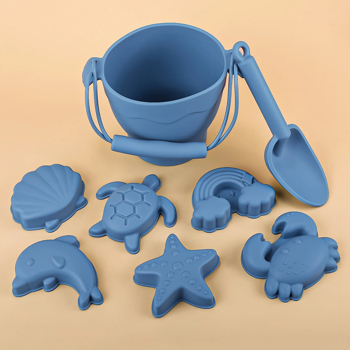 EZ 9PCS/8PCS Summer Beach Set Toys For Kids Digging Sand Plastic Bucket Watering Bottle Shovels Children Beach Water Game Toys Tool