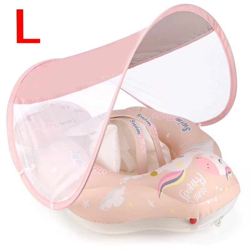 EZ Baby Swimming Float With Sun Canopy Inflatable Infant Floating Swim Kids Swim Pool Accessories Circle Bathing Summer