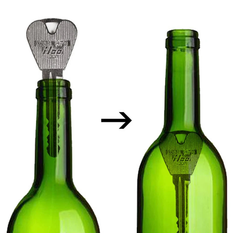 EZ 2 Pcs New Magic Trick Toy Folding Key Thru Bottle Or Ring Penetration Magic Trick Props Magic Joke Toy Easy To Play