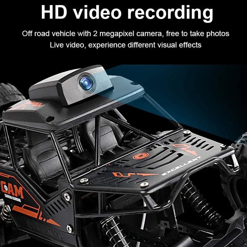 EZ Rc Car With HD Camera FPV WIFI Machine On Remote Control Stunt 1:18 2.4G SUV Radiocontrol Climbing Toys For Kids on a Sign