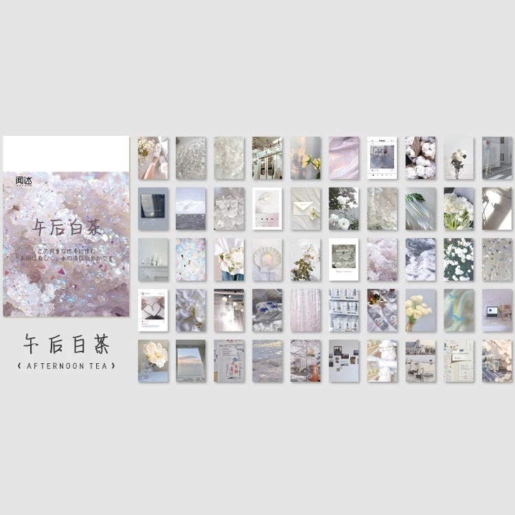 EZ Yoofun 50 Sheets Natural Scenery&Art Paintings Stationery Stickers Book Aesthetic Landscape Cute Scrapbooking Planner Journaling