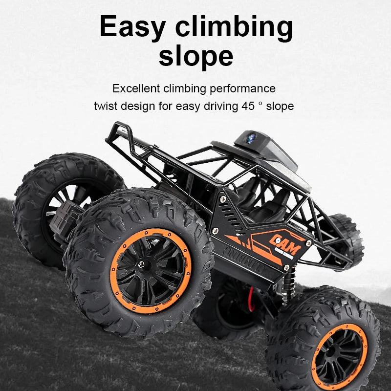 EZ Rc Car With HD Camera FPV WIFI Machine On Remote Control Stunt 1:18 2.4G SUV Radiocontrol Climbing Toys For Kids on a Sign