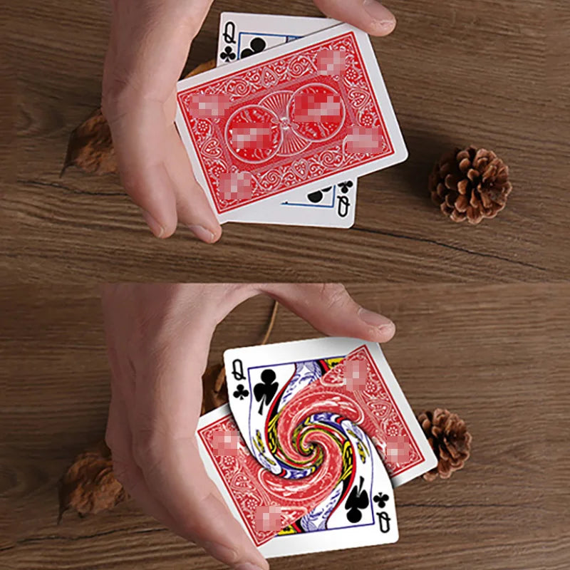 EZ Vortex Magic Tricks Playing Card Connected Poker Change Card Magia Magician Close Up Street Illusions Gimmicks Mentalism Props