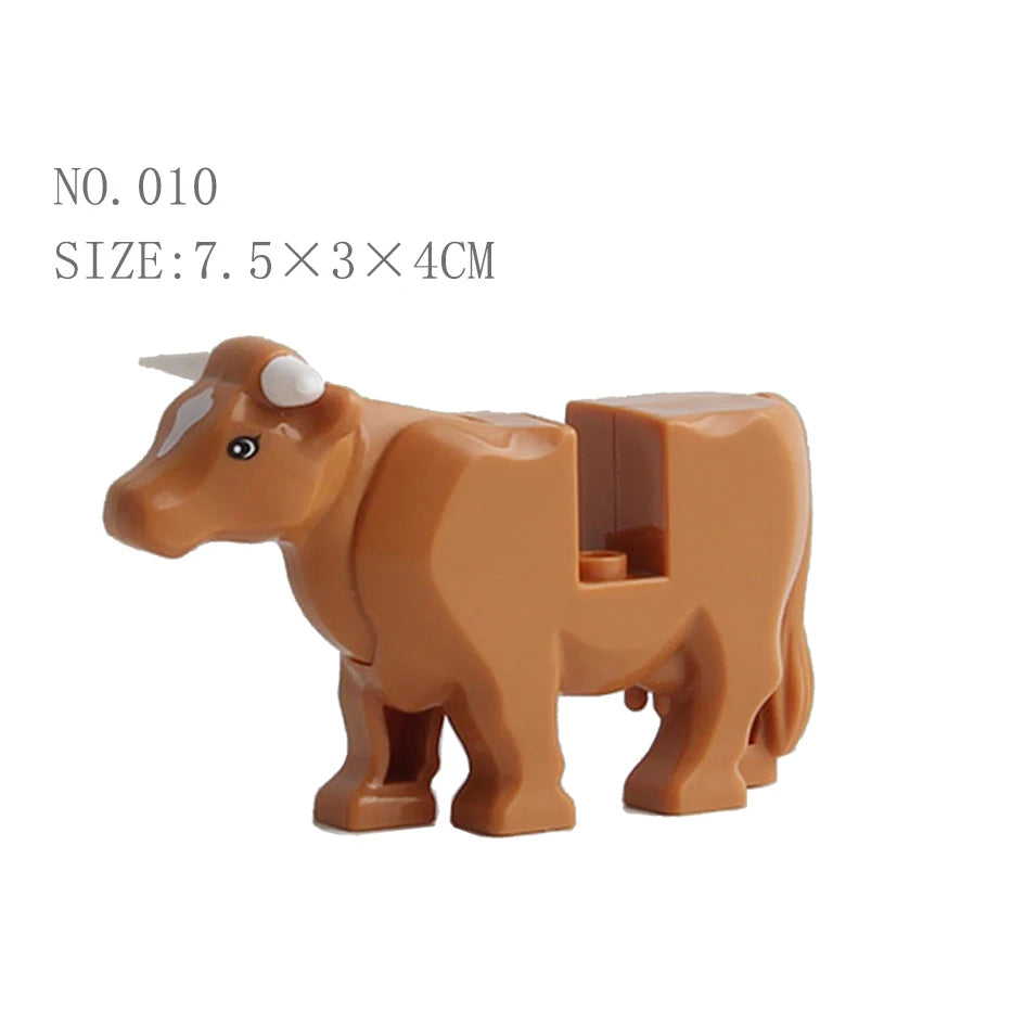 EZ Animal Building Blocks Model Crocodile Leopard Educational Games Figure Brick Toys for Children Kids