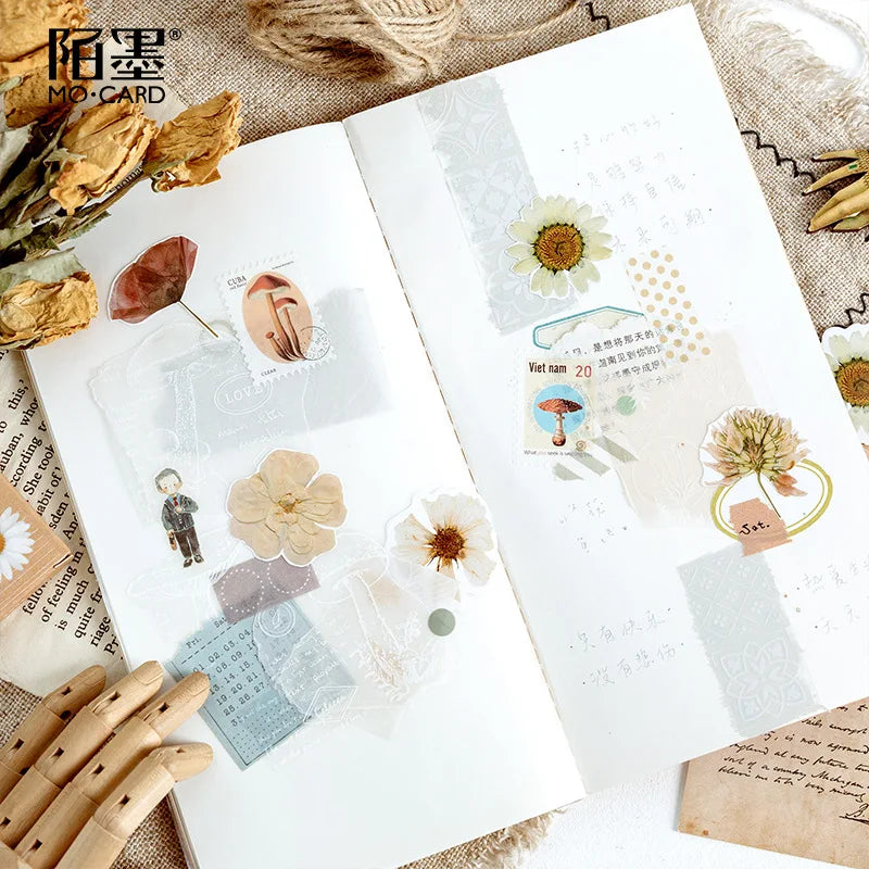 EZ 46Pcs/Set Autumn Flower Sticker Diy Scrapbooking Diary Planner Decoration Sticker Album