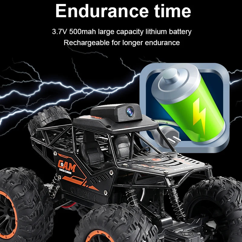 EZ Rc Car With HD Camera FPV WIFI Machine On Remote Control Stunt 1:18 2.4G SUV Radiocontrol Climbing Toys For Kids on a Sign