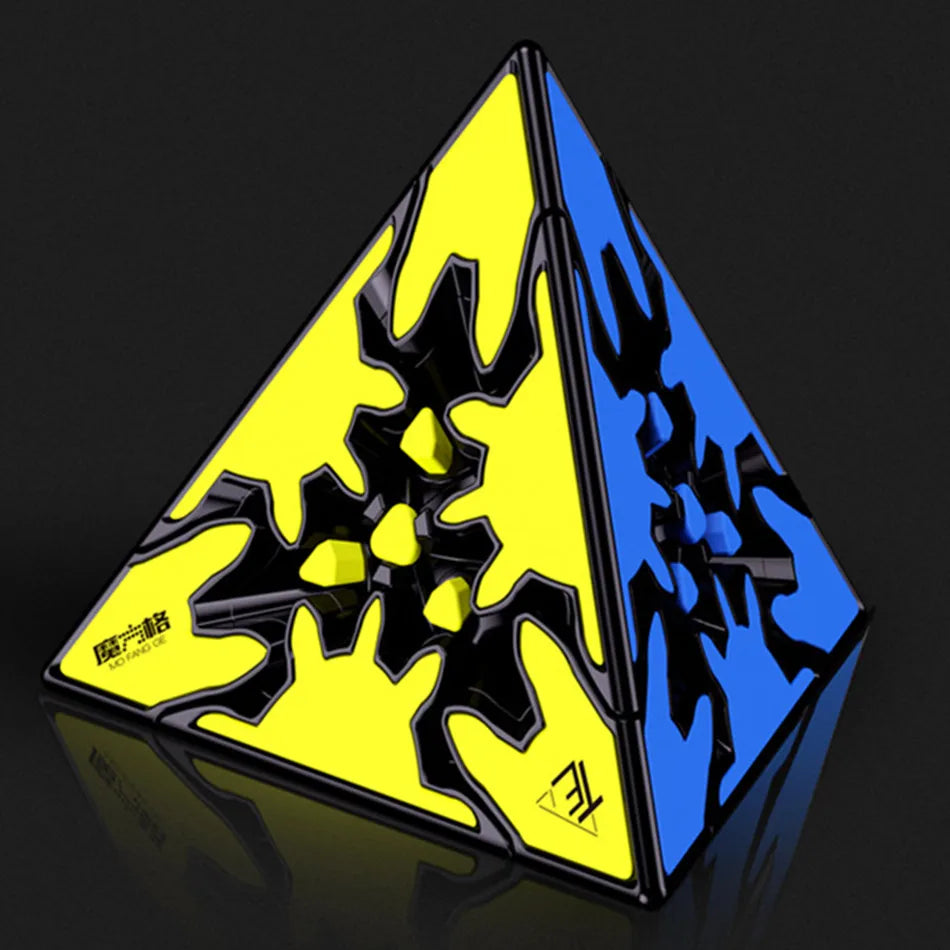EZ New Qiyi Gear Cube 3x3x3 Gear Cube 3x3 Pyramid Cylinder Sphere Speed Cubes Educational Toy for Children Kids Gift Toy