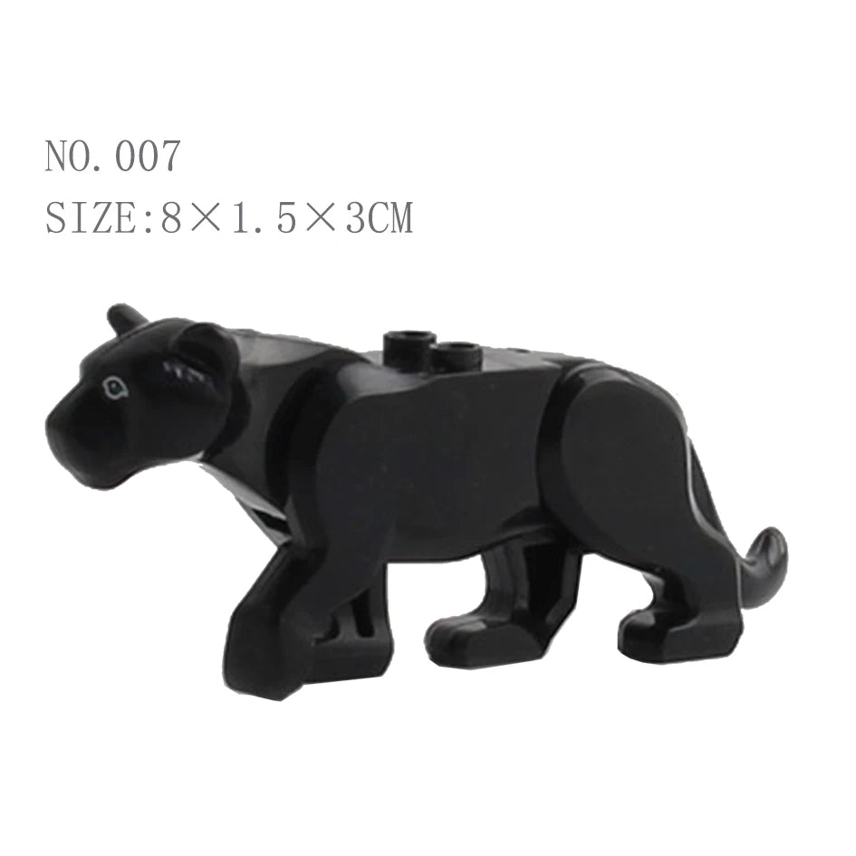 EZ Animal Building Blocks Model Crocodile Leopard Educational Games Figure Brick Toys for Children Kids