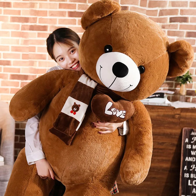 EZ High Quality 4 Colors Teddy Bear With Scarf Stuffed Animals Bear Plush Toys Doll Pillow Kids Lovers Birthday Baby Gift