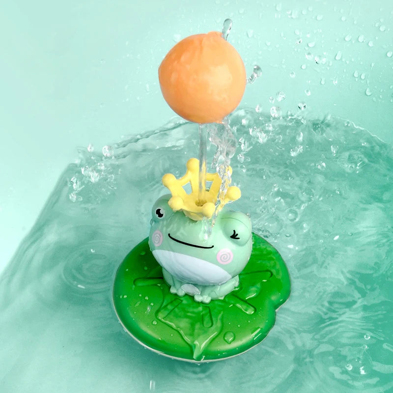 EZ New Baby Bath Toys Electric Spray Water Floating Rotation Frog Sprinkler Shower Game For Children Kid Gifts Swimming Bathroom