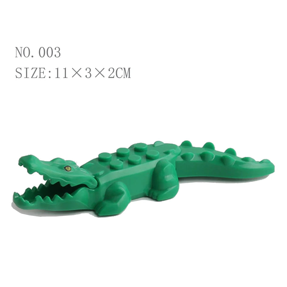 EZ Animal Building Blocks Model Crocodile Leopard Educational Games Figure Brick Toys for Children Kids