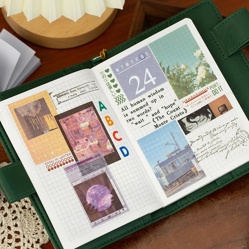 EZ Yoofun 50 Sheets Natural Scenery&Art Paintings Stationery Stickers Book Aesthetic Landscape Cute Scrapbooking Planner Journaling