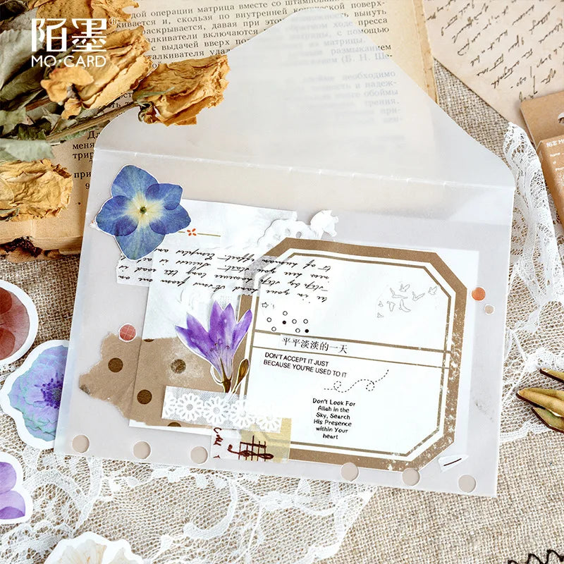 EZ 46Pcs/Set Autumn Flower Sticker Diy Scrapbooking Diary Planner Decoration Sticker Album