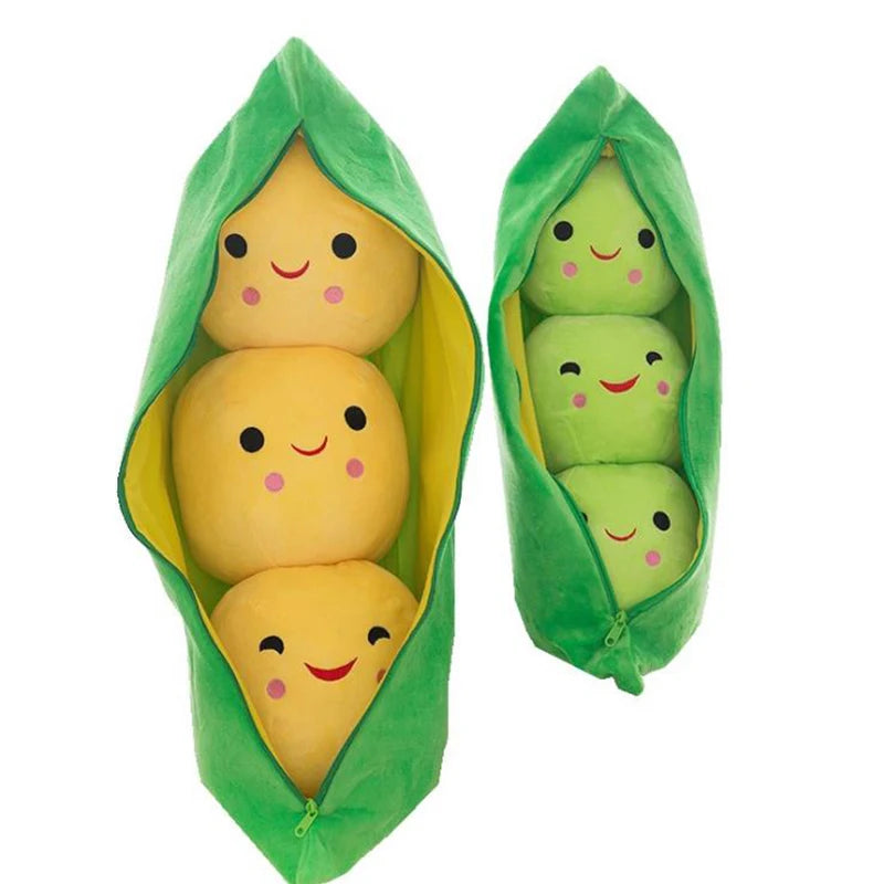EZ 25CM Cute children's baby plush peas filled plant doll toy children kawaii quality pea-shaped pillow toy boy girl gift