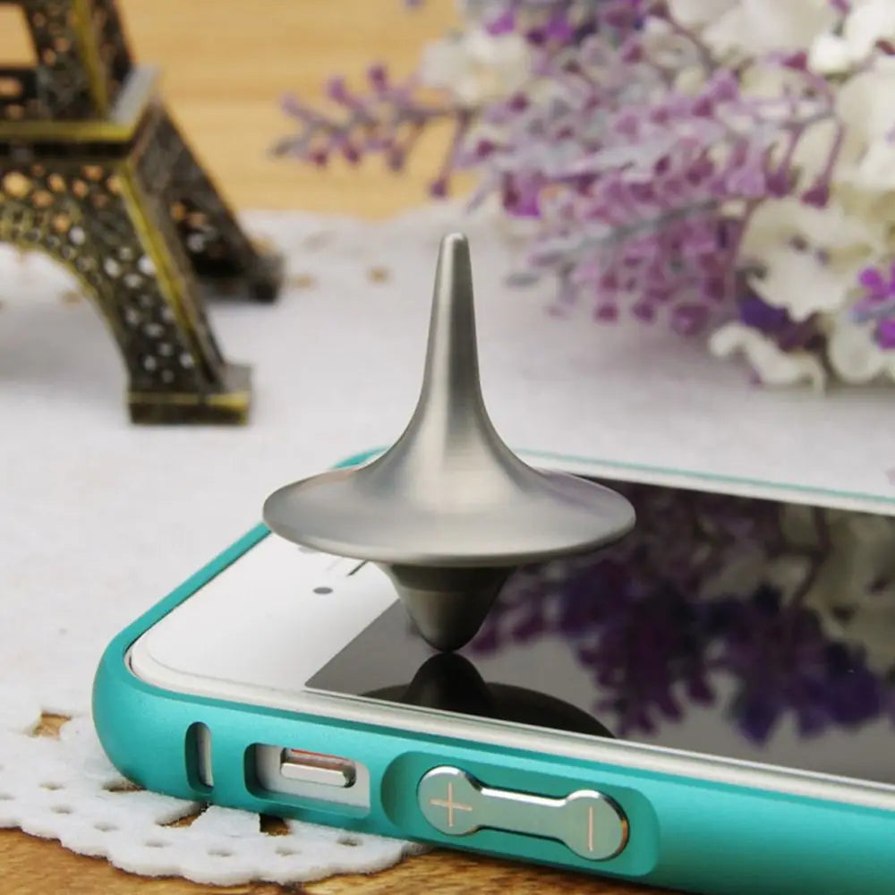 EZ Metal Gyro Great Accurate Silver Spinning Top Hot Movie Totem Print Spinning Top