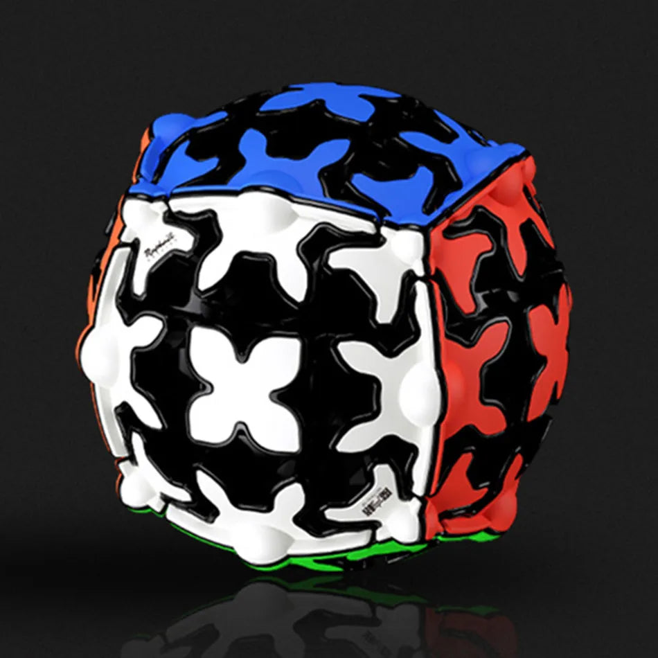 EZ New Qiyi Gear Cube 3x3x3 Gear Cube 3x3 Pyramid Cylinder Sphere Speed Cubes Educational Toy for Children Kids Gift Toy