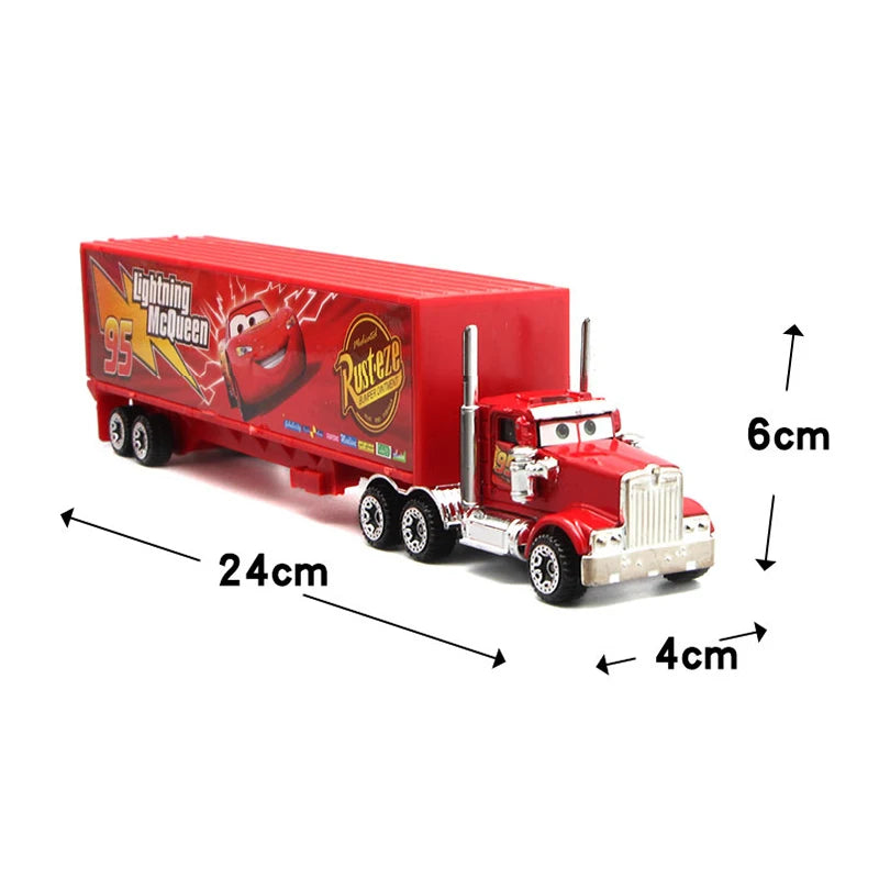 EZ 7PCS/Set Disney Pixar Car 3 Lightning m/c/Queen Jackson Storm Mack Truck 1:55 Diecast Metal Car Model Toy Boy Christmas Gift
