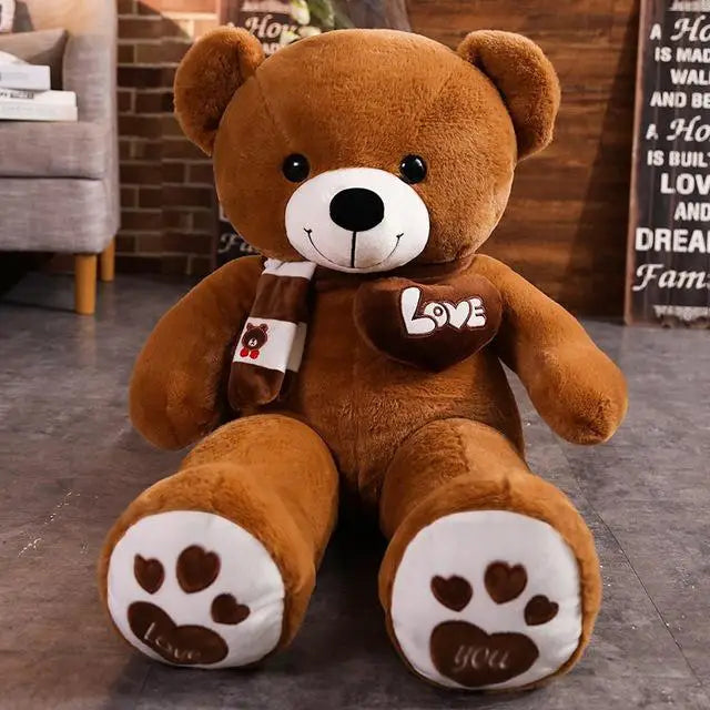 EZ High Quality 4 Colors Teddy Bear With Scarf Stuffed Animals Bear Plush Toys Doll Pillow Kids Lovers Birthday Baby Gift