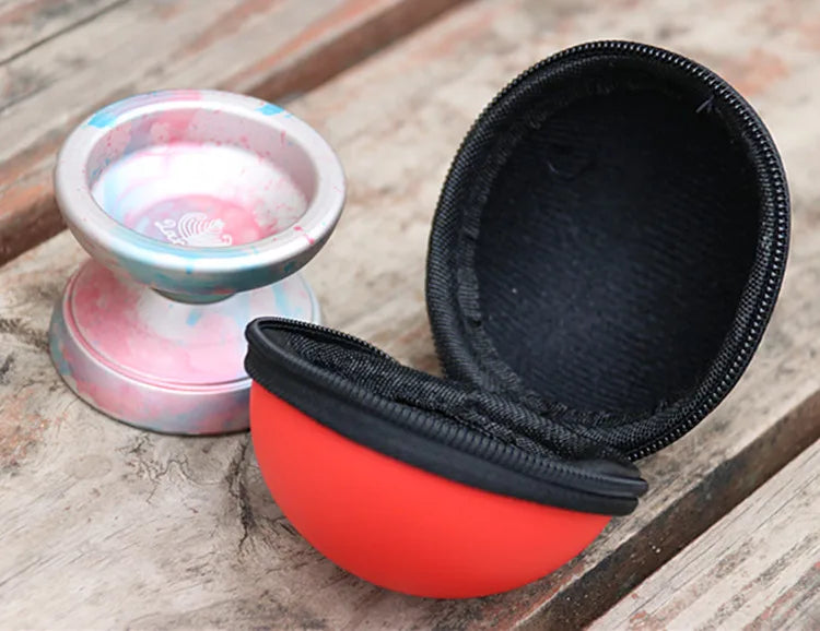 EZ Professional YoYo bag EDC smooth Leather Velvet Pokimon belt hang key ring Case. For all yoyos under 44.5X57mm