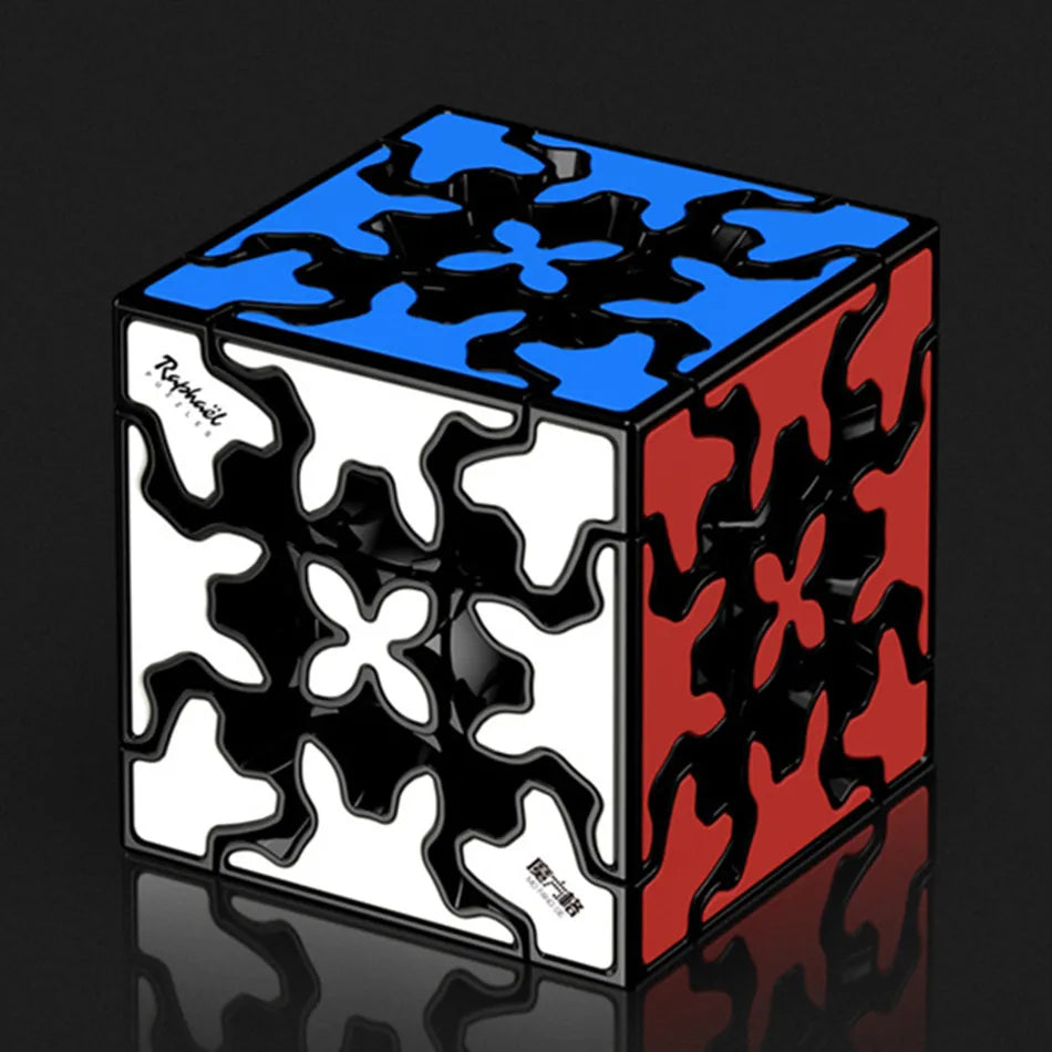 EZ New Qiyi Gear Cube 3x3x3 Gear Cube 3x3 Pyramid Cylinder Sphere Speed Cubes Educational Toy for Children Kids Gift Toy