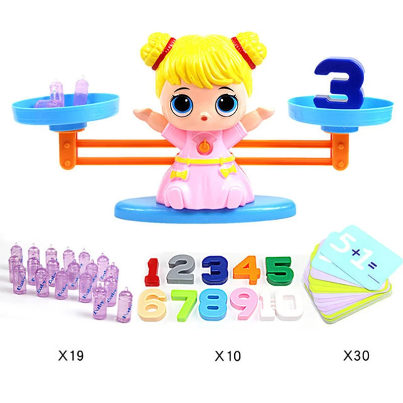 EZ New Montessori Math Toy Monkey Digital Maths Balance Scale Toy Educational Balancing Scale Number Board Game Kids Learning Toys