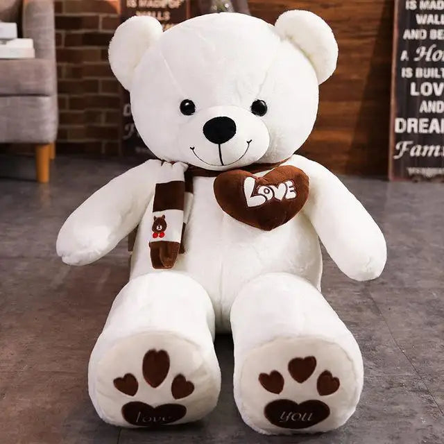 EZ High Quality 4 Colors Teddy Bear With Scarf Stuffed Animals Bear Plush Toys Doll Pillow Kids Lovers Birthday Baby Gift